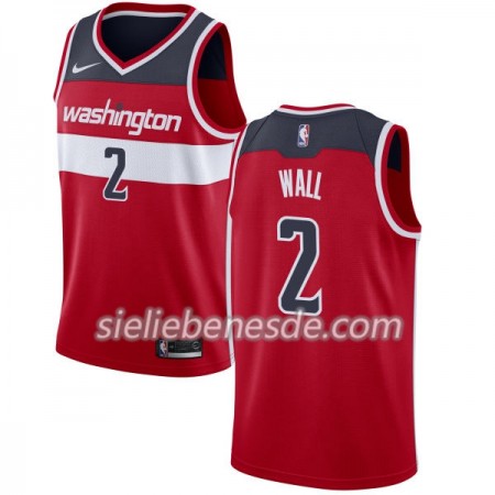 Herren NBA Washington Wizards Trikot John Wall 2 Nike 2017-18 Rot Swingman
